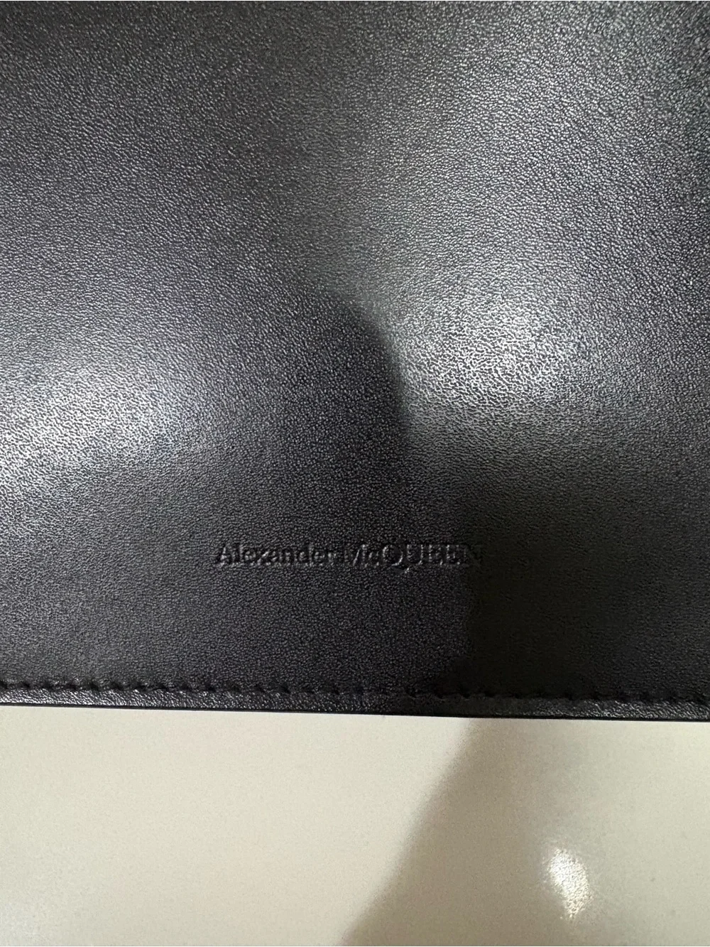 Alexander McQueen Black Leather Skull-Emblem Wallet